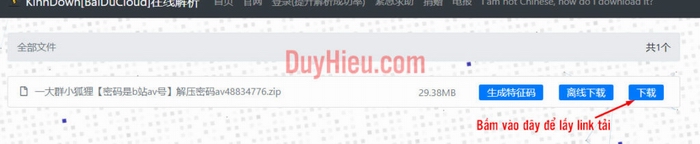 Download files from Baidu