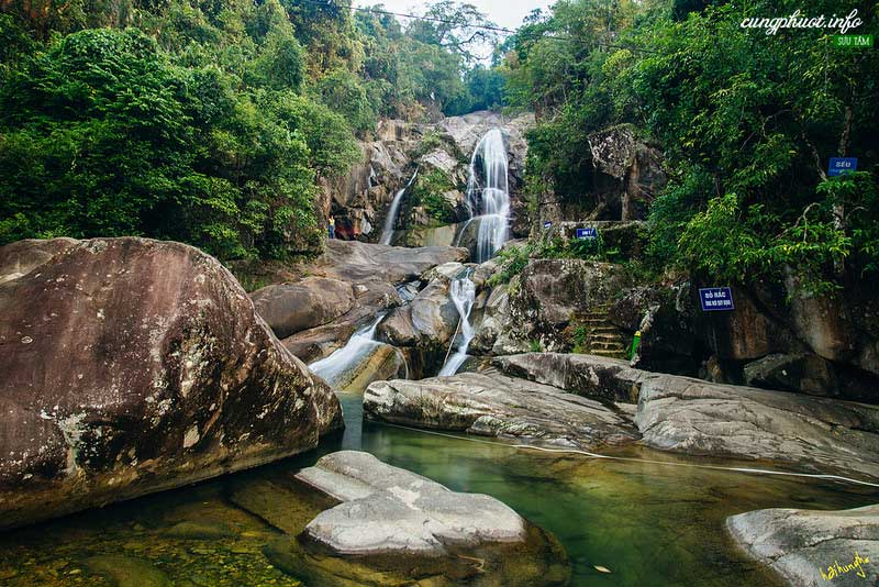 Khe Van and Khe Tien waterfalls Binh Lieu